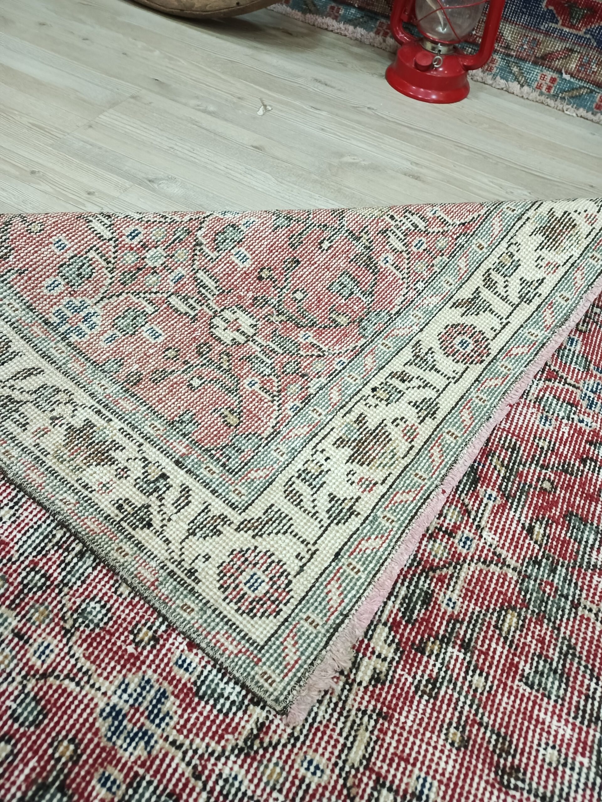 Wool & Cotton Vintage Rug — detail view 5, vintage vintage rug