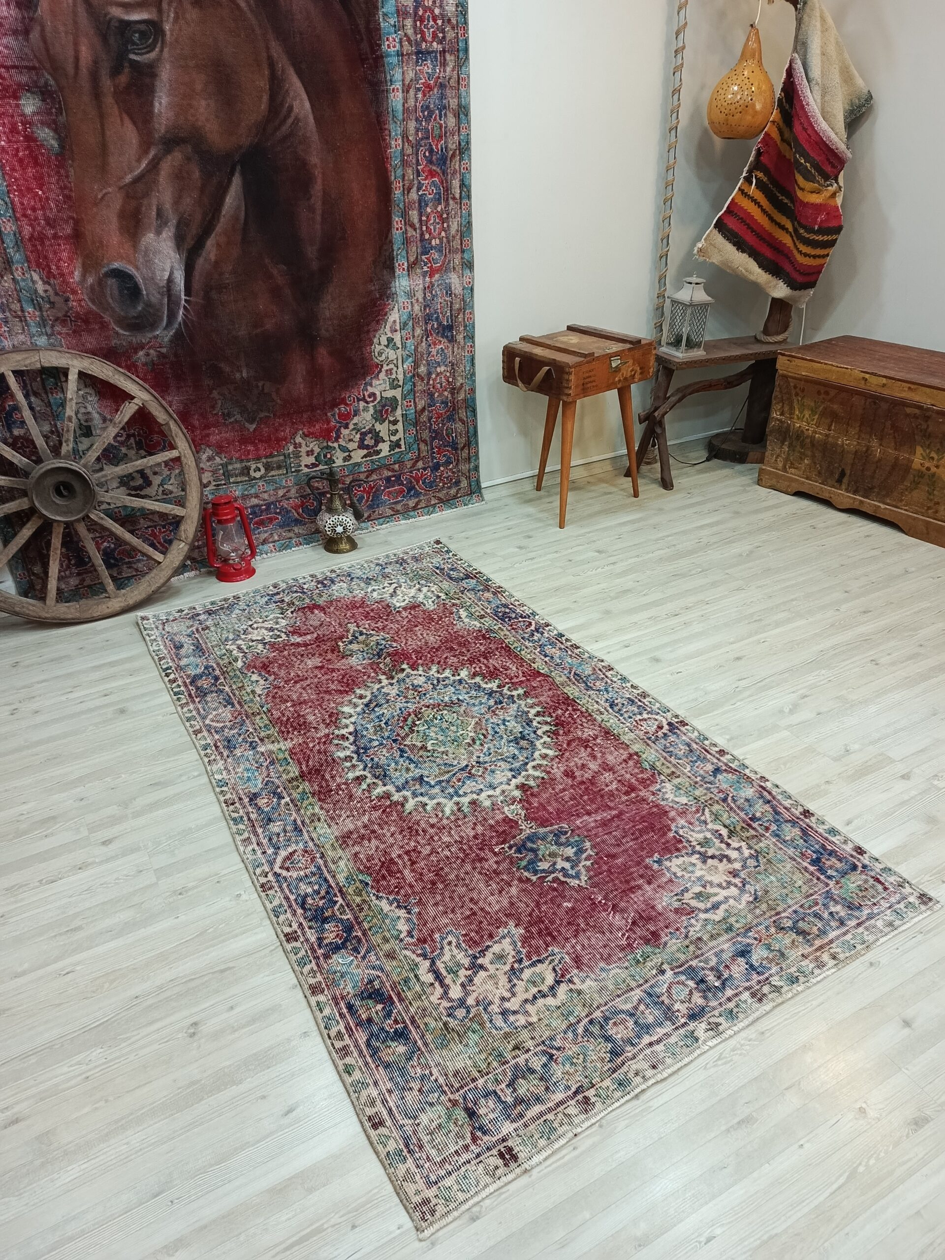 100% Handwoven Vintage Rug — detail view 4, vintage vintage rug
