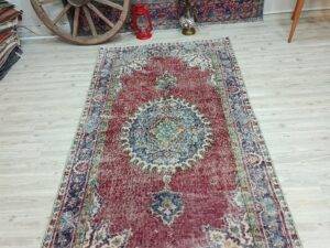 %100 El Dokuma Vintage Halı 115x214 cm 10843